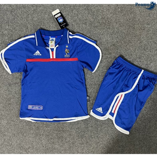Venda Camisola Futebol Retrô França Crianças Principal Equipamento 2000