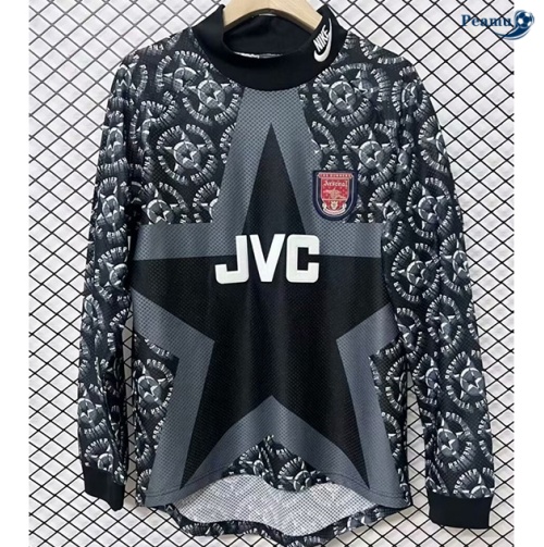 Loja Camisola Futebol Retrô Arsenal Equipamento goleiro preto Equipamento Manga comprida 1994-95