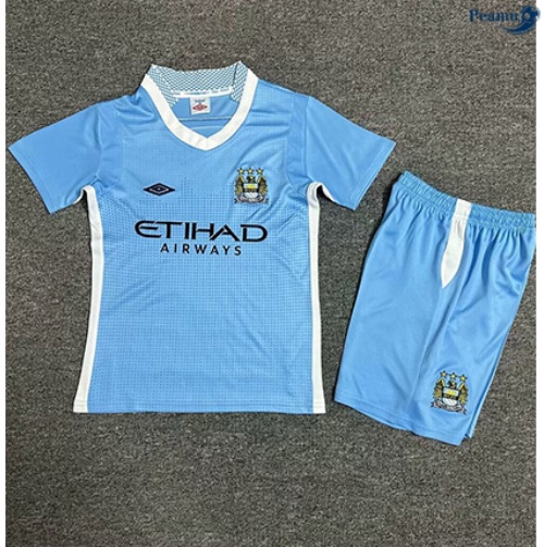 Criar Camisola Futebol Retrô Manchester City Crianças Principal Equipamento 2011-12