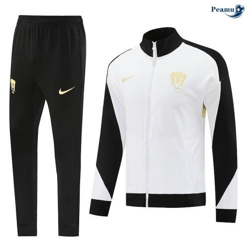Novos Casaco de Fato de Treino Pumas Uuam Branco 2024-2025