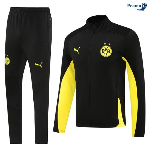 Desconto Casaco de Fato de Treino Borussia Dortmund preto 2024-2025
