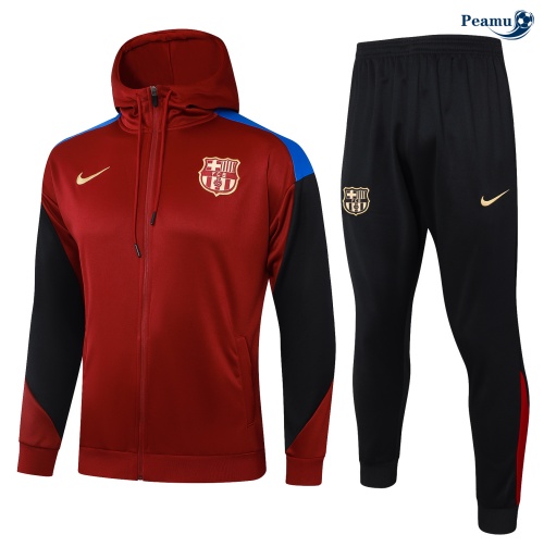 Vender Casaco de Fato de Treino Barcelona com capuz vermelho castanho 2024-2025