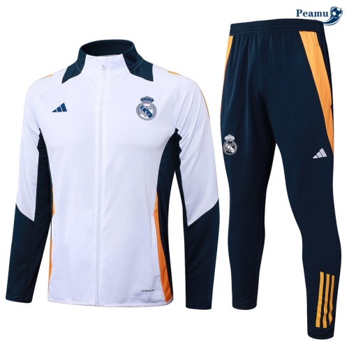 Novo Casaco de Fato de Treino Real Madrid Branco 2024-2025