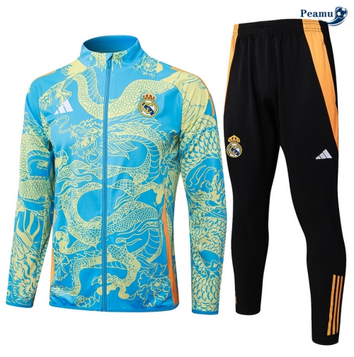 Novos Casaco de Fato de Treino Real Madrid Azul 2024-2025