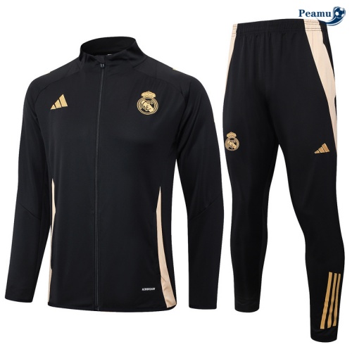 Desconto Casaco de Fato de Treino Real Madrid preto 2024-2025