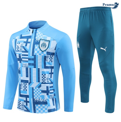 Novas Fato de Treino Marsella Azul clair 2024-2025