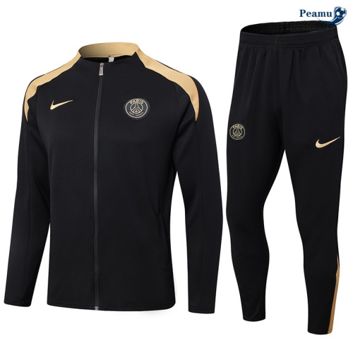Novo Casaco de Fato de Treino PSG preto 2024-2025