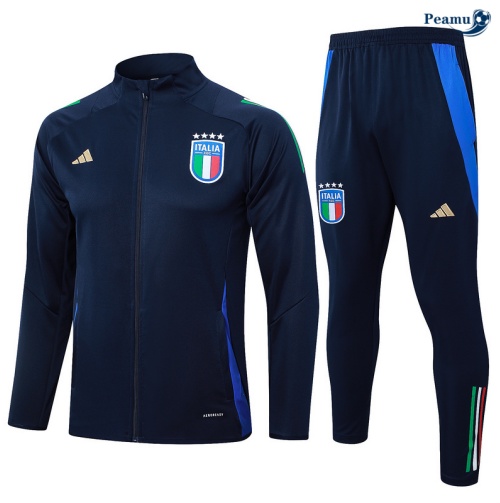 Novos Casaco de Fato de Treino Italia azul marinho 2024-2025