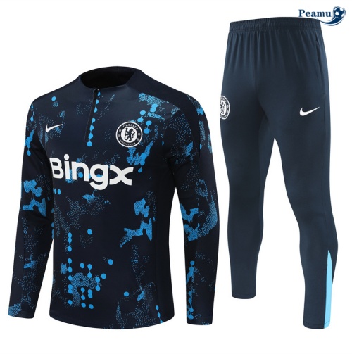 Novas Fato de Treino Chelsea azul marinho 2024-2025