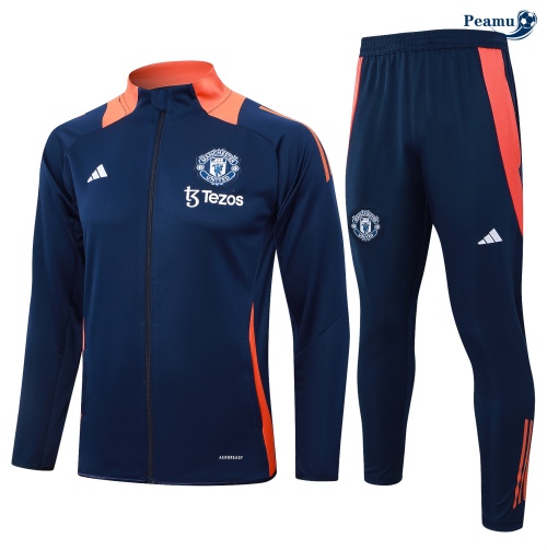 Loja Casaco de Fato de Treino Manchester United azul marinho 2024-2025