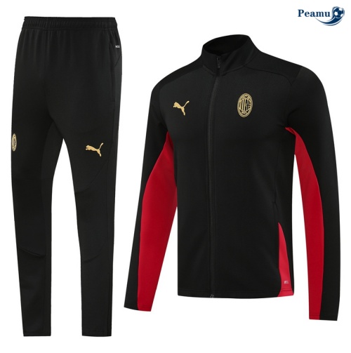 Desconto Casaco de Fato de Treino AC Milan preto 2024-2025