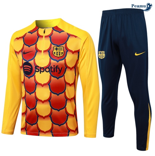 Loja Fato de Treino Barcelona Criancas amarelo 2024-2025