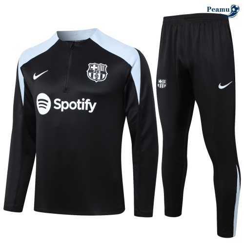 Novas Fato de Treino Barcelona Criancas preto 2024-2025