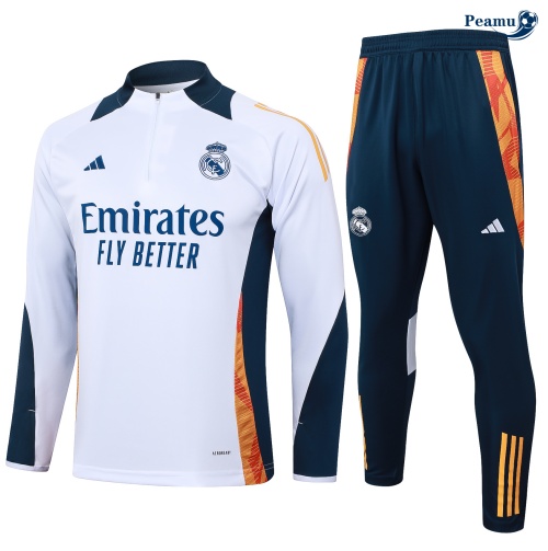 Desconto Fato de Treino Real Madrid Criancas Branco 2024-2025