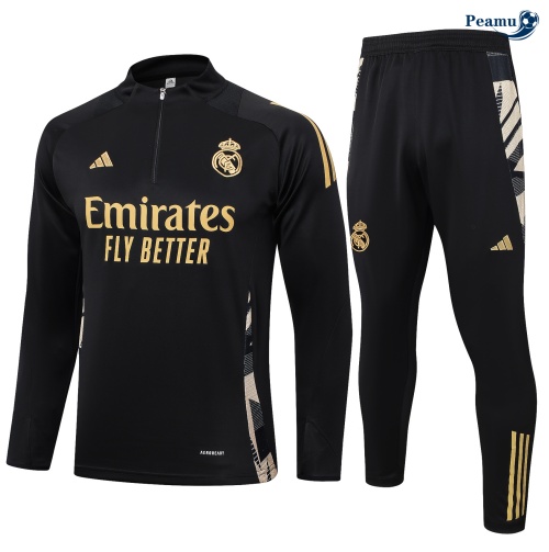 Novo Fato de Treino Real Madrid Criancas preto 2024-2025