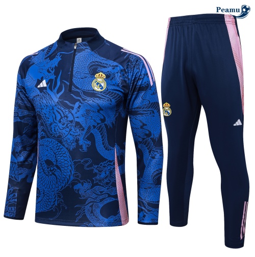 Novos Fato de Treino Real Madrid Criancas azul marinho 2024-2025