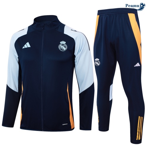 Novos Casaco de Fato de Treino Real Madrid Criancas azul marinho 2024-2025