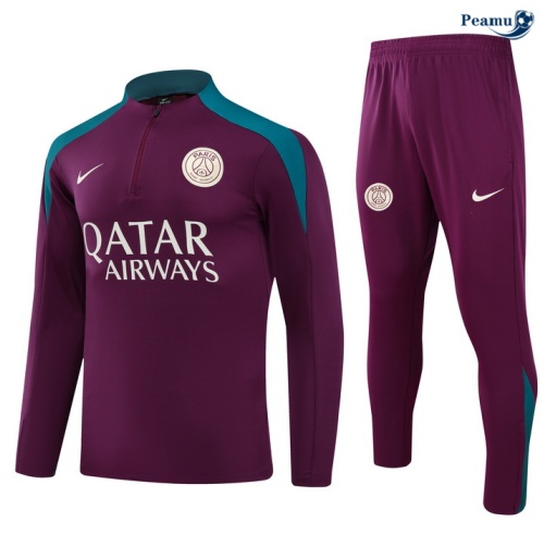 Venda Fato de Treino PSG Criancas vermelho castanho 2024-2025