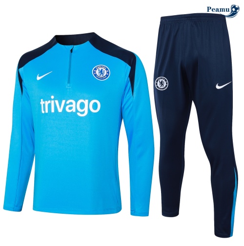 Novo Fato de Treino Chelsea Criancas Azul clair 2024-2025