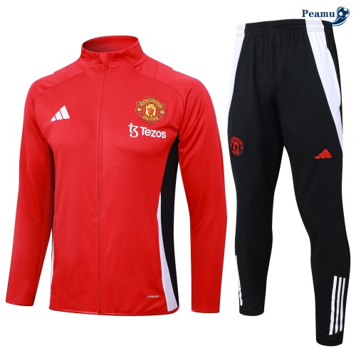 Loja Casaco de Fato de Treino Manchester United Criancas vermelho 2024-2025