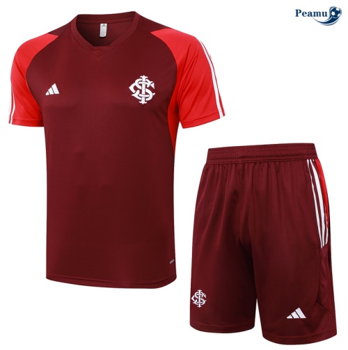 Novo Camisola Futebol SC Internacional + Calções vermelho castanho 2024-2025