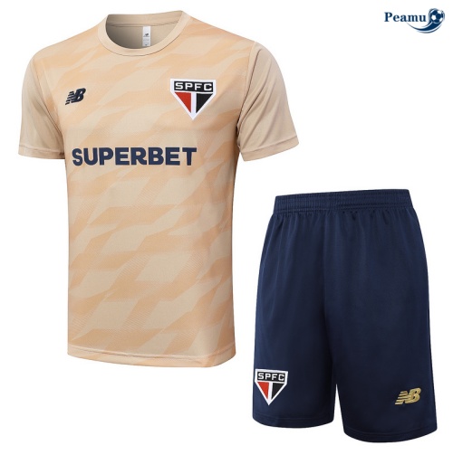 Criar Camisola Futebol Sao Paulo + Calções amarelo 2024-2025