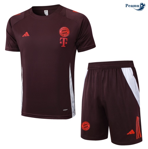 Novas Camisola Futebol Bayern de Munique + Calções marrom 2024-2025