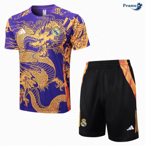Loja Camisola Futebol Real Madrid + Calções Roxo 2024-2025