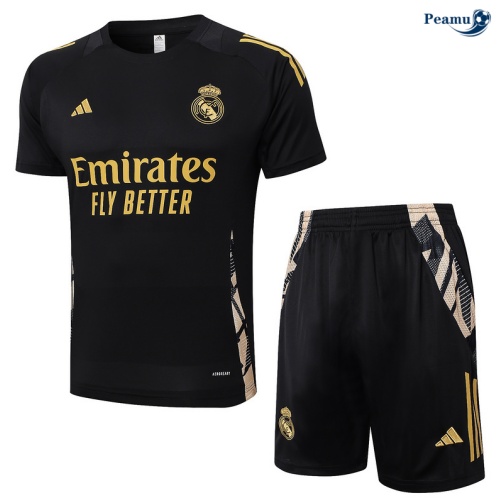 Criar Camisola Futebol Real Madrid + Calções preto 2024-2025