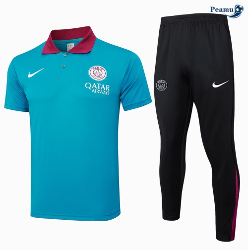Novos Camisola Futebol PSG Polo + Calças Azul 2024-2025