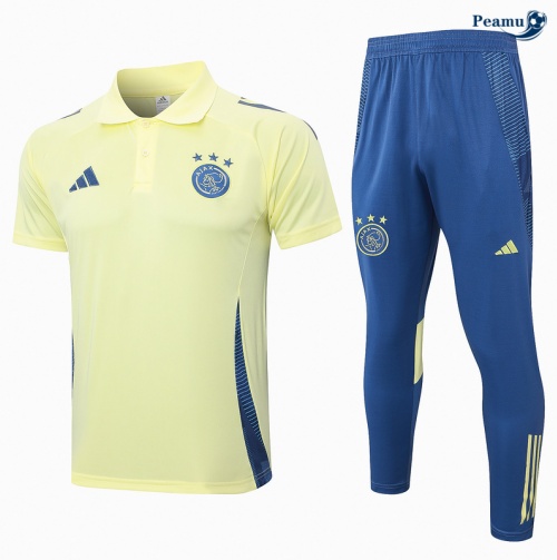 Criar Camisola Futebol PSG Polo + Calças amarelo claro 2024-2025