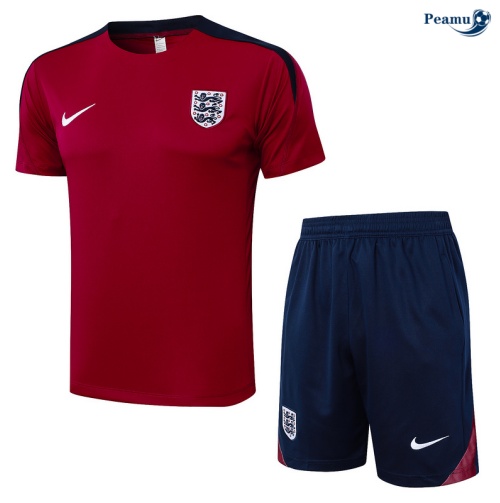 Loja Camisola Futebol Inglaterra + Calções vermelho castanho 2024-2025
