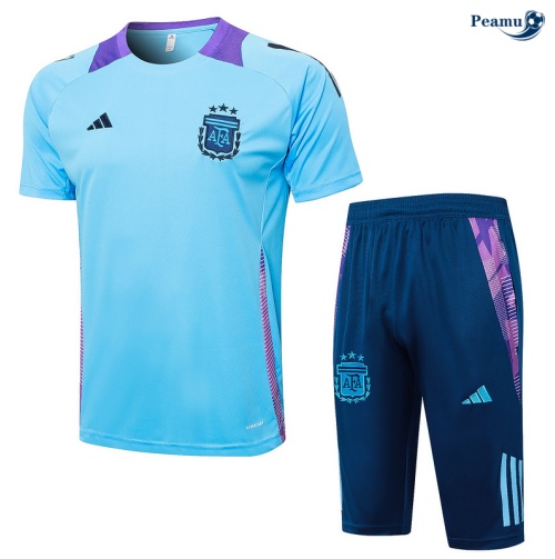 Novas Camisola Futebol Argentina + Calções Azul 2024-2025