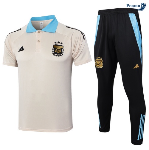 Desconto Camisola Futebol Argentina Polo + Calças amarelo 2024-2025