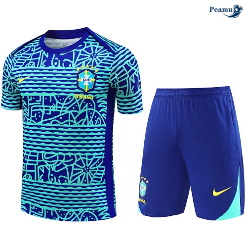 Loja Camisola Futebol Brasil + Calções Azul clair 2024-2025
