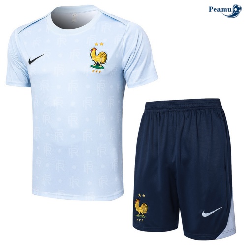Novos Camisola Futebol França + Calções Azul clair 2024-2025