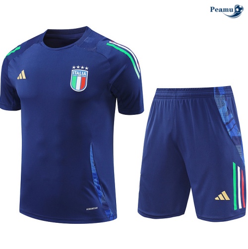 Criar Camisola Futebol Italia + Calções azul marinho 2024-2025