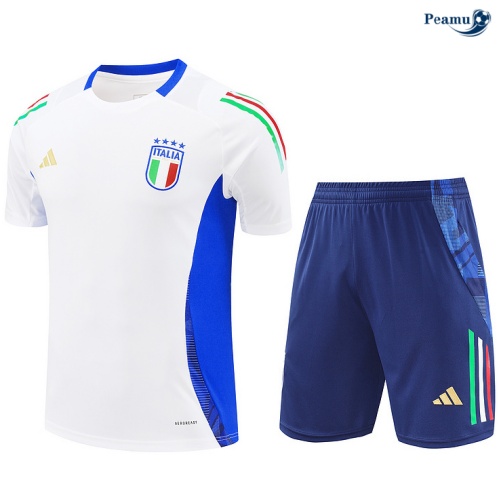 Loja Camisola Futebol Italia + Calções Branco 2024-2025