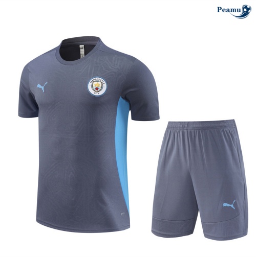 Vender Camisola Futebol Manchester City + Calções cinza escuro 2024-2025