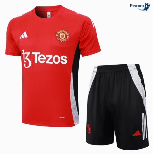 Oferta Camisola Futebol Manchester United + Calções vermelho 2024-2025