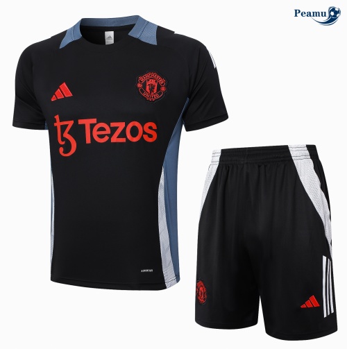 Comprar Camisola Futebol Manchester United + Calções preto 2024-2025