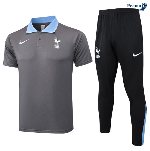 Criar Camisola Futebol Tottenham Hotspur Polo + Calças cinza escuro 2024-2025