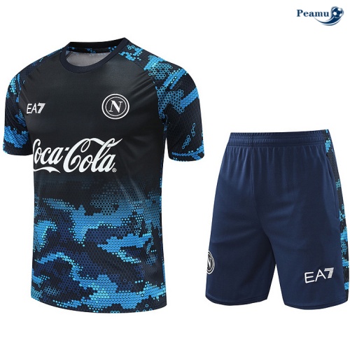 Novos Camisola Futebol Naples + Calções Azul 2024-2025