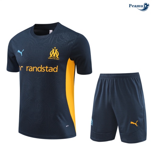 Desconto Camisola Futebol Marsella Criancas + Calções azul marinho 2024-2025