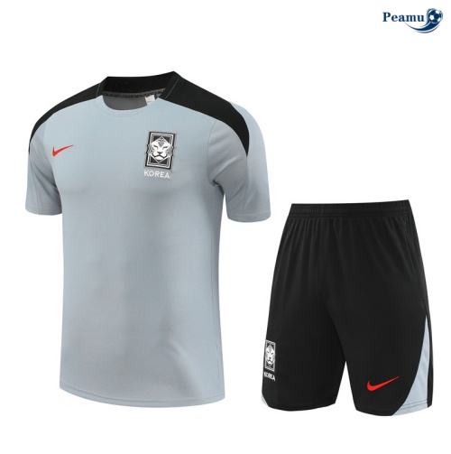 Novo Camisola Futebol Coreia Criancas + Calções Cinza 2024-2025