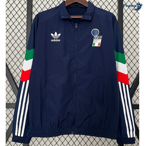 Criar Jaqueta Futebol quebra-vento Italia Azul 2024-2025