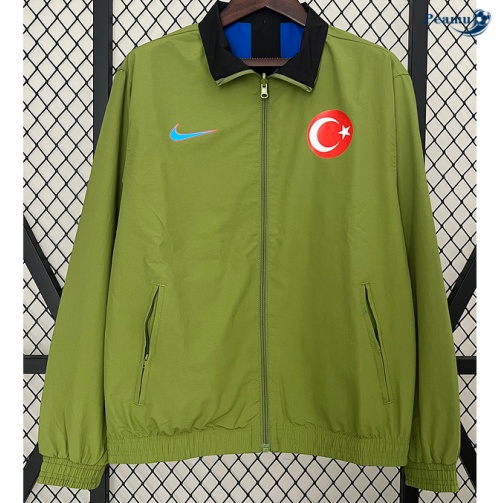 Comprar Jaqueta Futebol reversível quebra-vento Turquie Verde 2024-2025