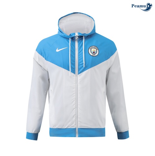 Venda Jaqueta Futebol quebra-vento Manchester City Branco 2024-2025